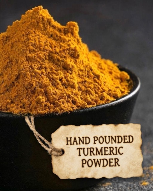 Hand pounded turmeric powder